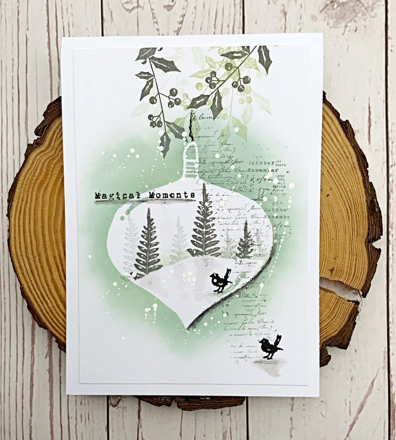 Tracy Evans Boutique Designs - Snippet Stencil - 4 x 4 - Bauble (Cut out included)