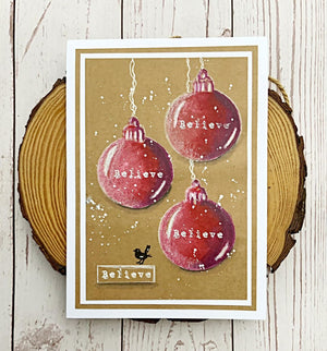 Tracy Evans Boutique Designs - Snippet Stencil - 4 x 4 - Bauble 2 (Cut out included)