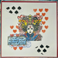 IndigoBlu - Cling Mounted Stamp - A6 - Queen of Hearts