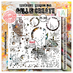 AALL & Create - Stencil - 6x6 - Autour De Mwa - PC-249 - Circular Disruption