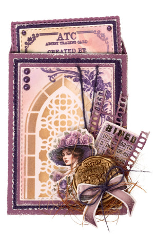 Studio Light - Mask/Stencil - Jenine's Mindful Art - Victorian Dreams - Victorian ATC Backgrounds