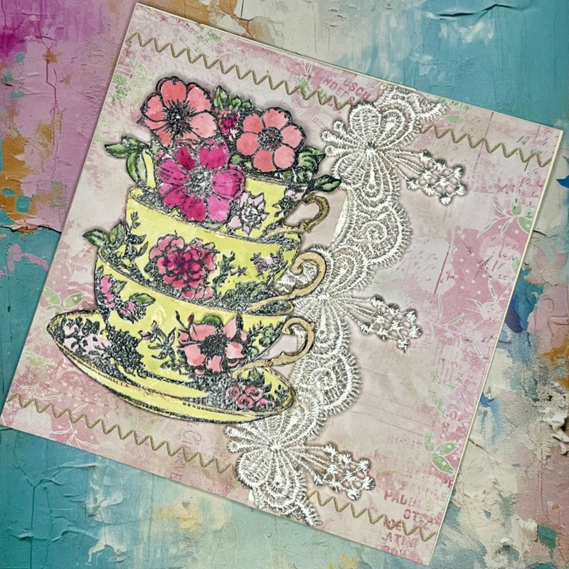IndigoBlu - Cling Mounted Stamp - A6 - Time for Tea