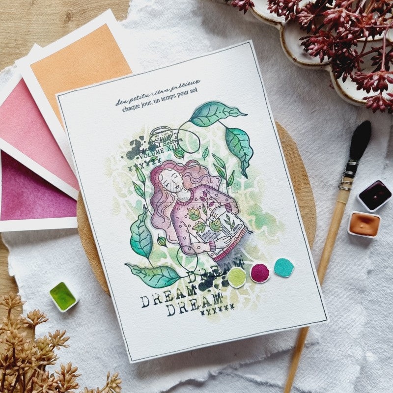 Chou & Flowers - Clear Stamp - A7 - The Woods - Autumn Girl