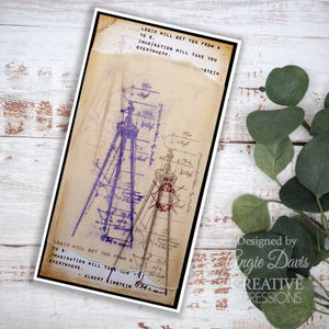 Creative Expressions - A6 - Rubber Stamp - Sam Poole - Astrology Table - Astrologist