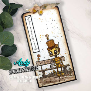 Creative Expressions - Rubber Cling Stamp - Andy Skinner - Bot-ology Spread A Little Kindness