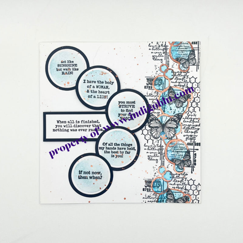 IndigoBlu - A6 - Mike Deakin Art - Cling Mounted Stamp - Journaling Quotes 1