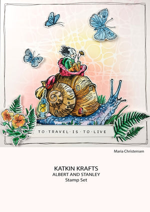 Katkin Krafts - Clear Photopolymer Stamps - Albert and Stanley