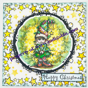 IndigoBlu - A6 - Cling Mounted Stamp - Dress Up Christmas Tree