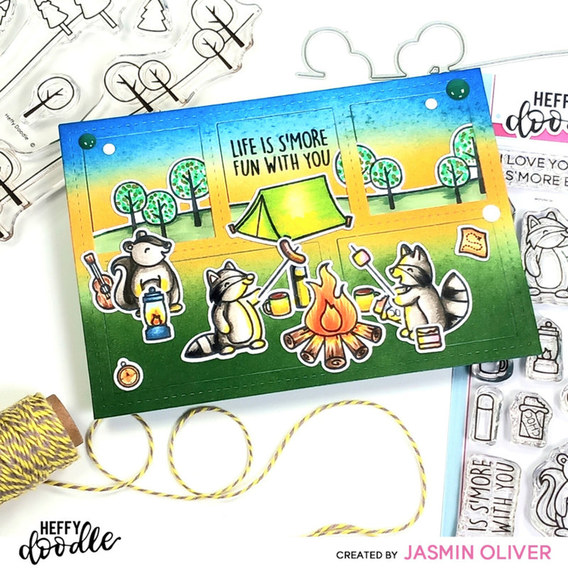 Heffy Doodle - Clear Stamp Set - Camping Critters