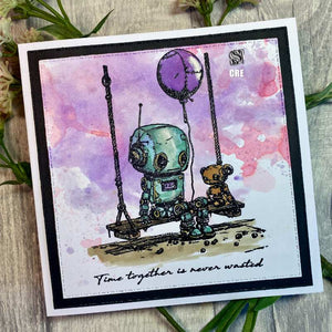 Creative Expressions - Rubber Cling Stamp - Andy Skinner - Bot-ology Time Together