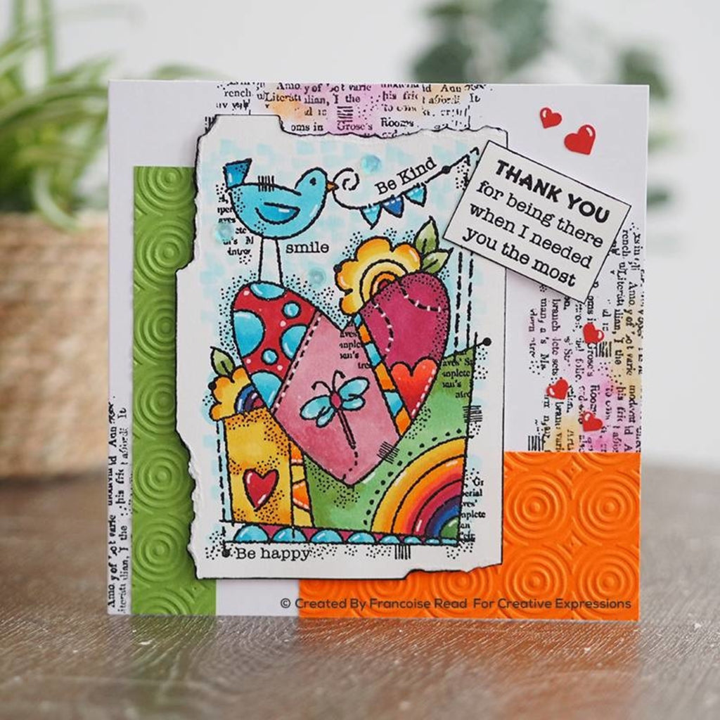 Woodware - Clear Stamps - A6 - Rainbow Heart