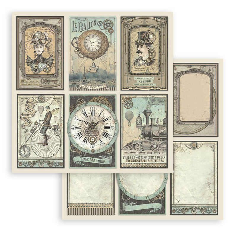 Stamperia - 8 x 8 - Paper Pad - Voyages Fantastiques