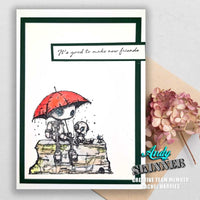 Creative Expressions - Rubber Cling Stamp - Andy Skinner - Bot-ology New Friends