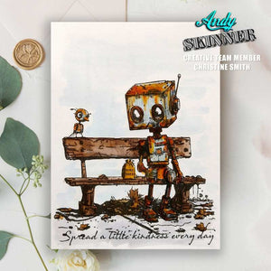 Creative Expressions - Rubber Cling Stamp - Andy Skinner - Bot-ology Spread A Little Kindness