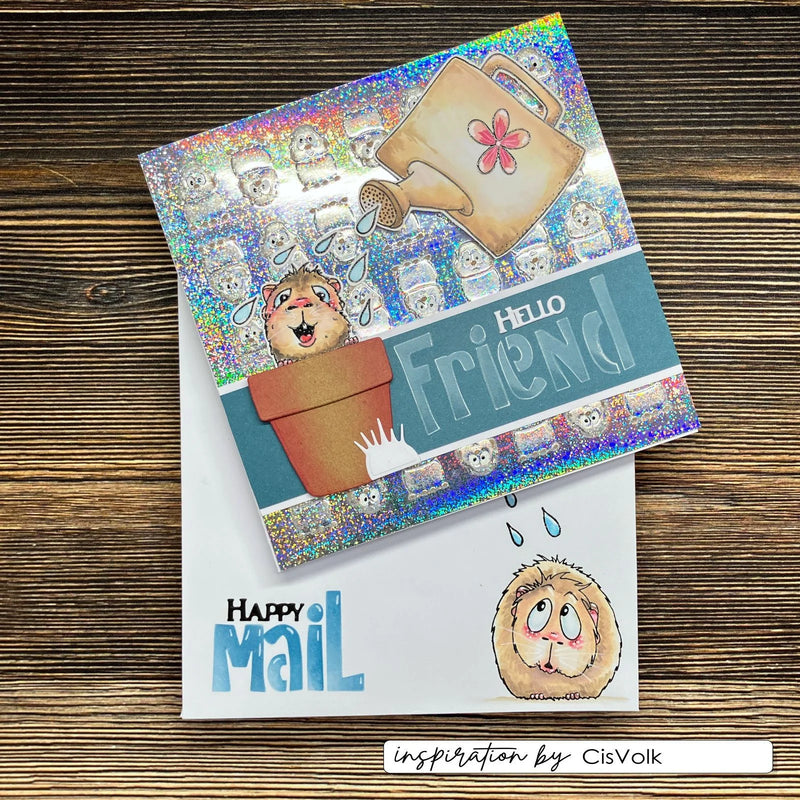Vaessen Creative - Carla Creates - Clear Stamp Set - Guinea Pigs 4