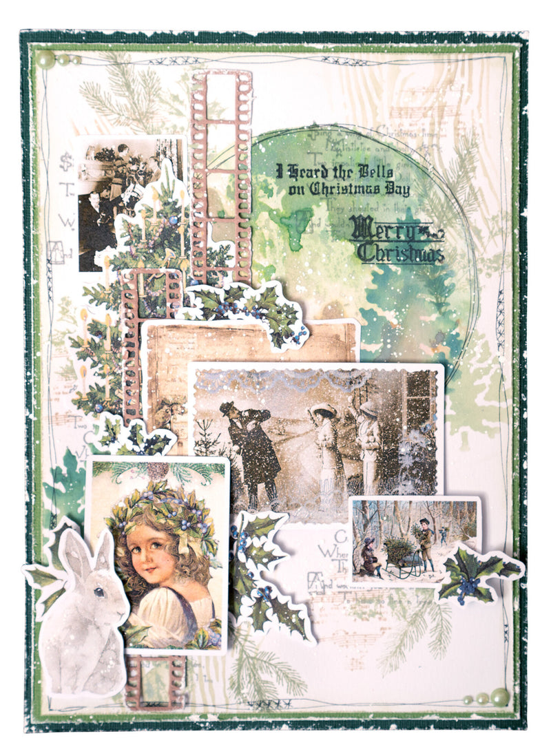 Studio Light - Clear Stamp Set - A5 - Jenine's Mindful Art - Vintage Christmas - Vintage Winter Elements