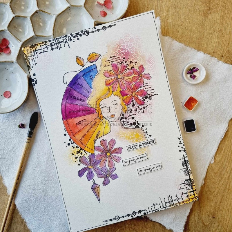 Chou & Flowers - Clear Stamps - A5 - Vibrations - What I Feel