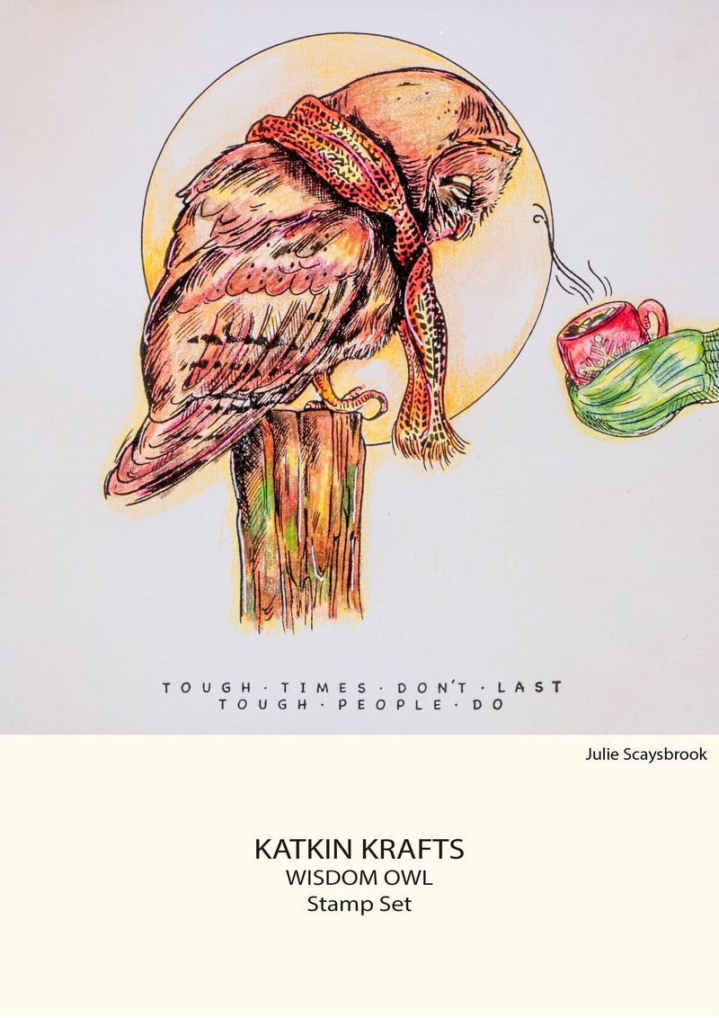 Katkin Krafts - Clear Photopolymer Stamps - Wisdom Owl