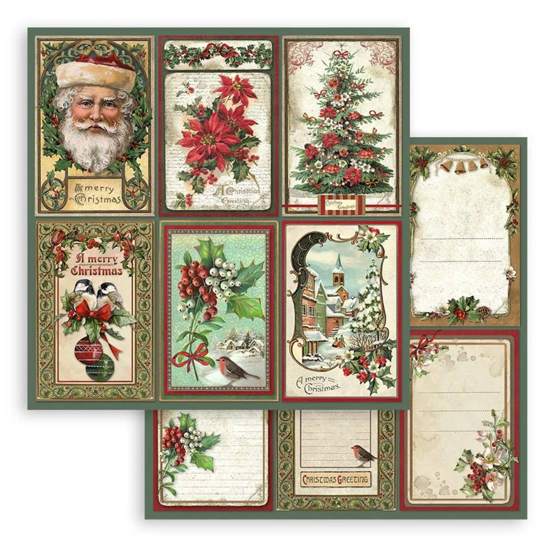 Stamperia - 8 x 8 - Paper Pad - Classic Christmas