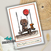 Creative Expressions - Rubber Cling Stamp - Andy Skinner - Bot-ology Time Together