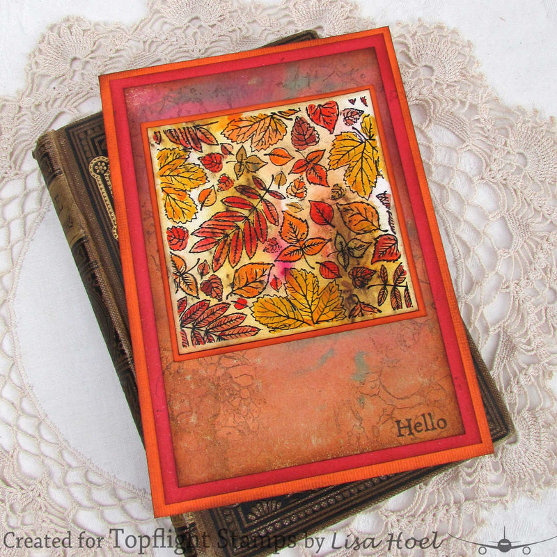 Crafty Individuals - Unmounted Rubber Stamp - 486 - Falling Leaves Repeating Background