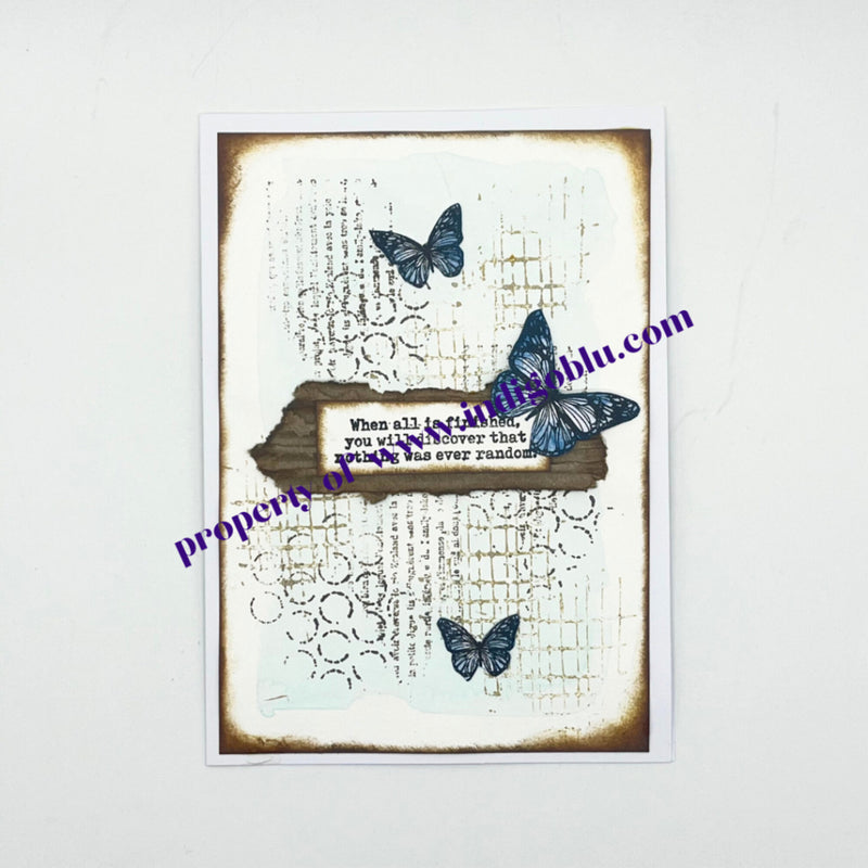 IndigoBlu - A6 - Mike Deakin Art - Cling Mounted Stamp - Journaling Textures 1