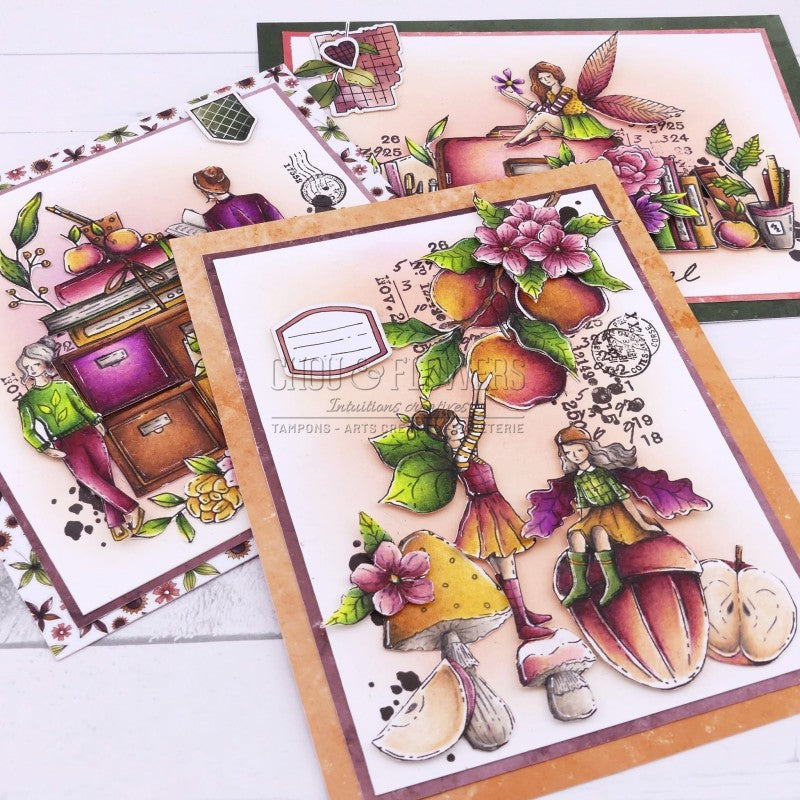 Chou & Flowers - A8 - Clear Stamps - The Woods - Mini Mushroom