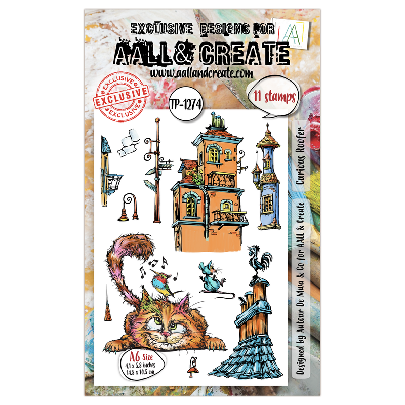 AALL & Create - A6 - Clear Stamps - 1274 - Author De Mwa - Curious Roofer
