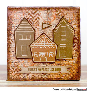 Darkroom Door - Rubber Stamp Set - Carved Houses