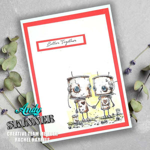 Creative Expressions - Rubber Cling Stamp - Andy Skinner - Bot-ology Better Together