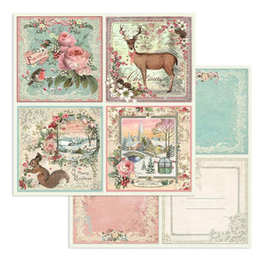 Stamperia - 8 x 8 - Paper Pad - Pink Christmas