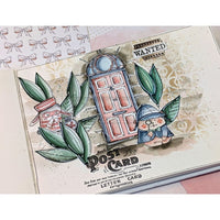Chou & Flowers - White Rubber Stamps - The Door - VIC108