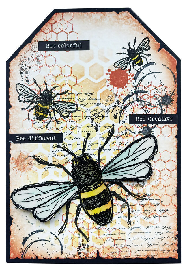 Studio Light - Stencil/Mask - Hazel Eaton - Sweet Bee Memories - Honeycomb