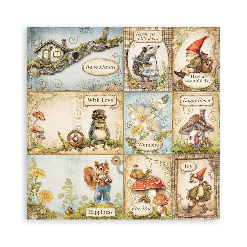 Stamperia - 8 x 8 - Paper Pad - Hidden Grove