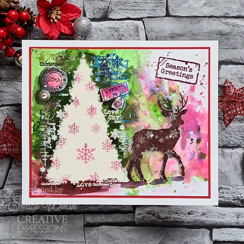 Woodware - Clear Stamps - A6 - Christmas Distressed Labels
