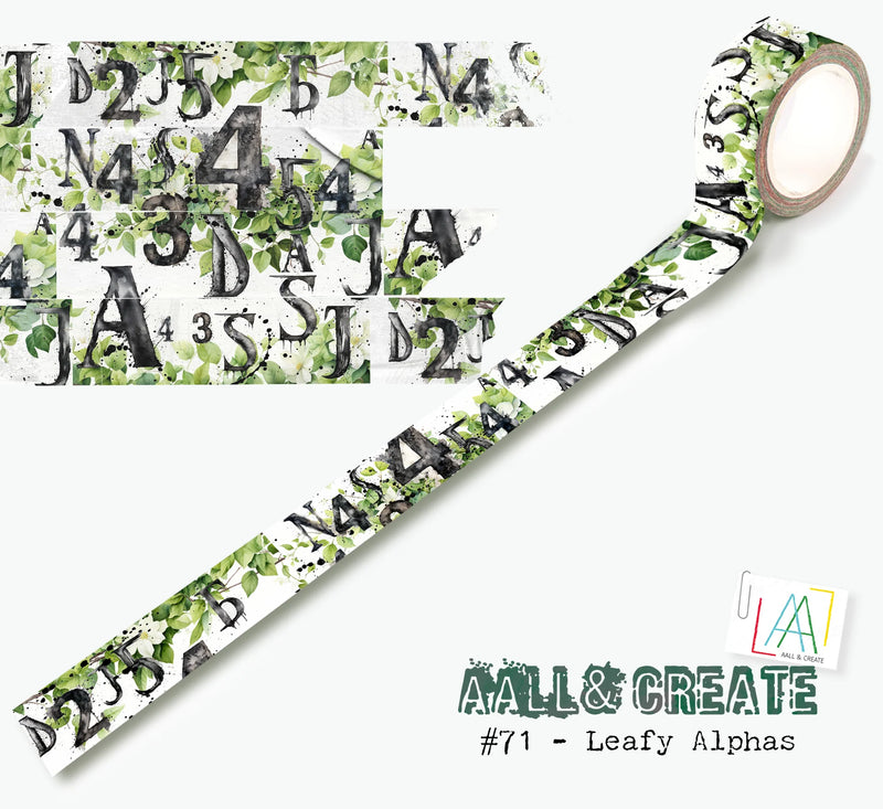 AALL & Create - Washi Tape - 71 - Leafy Alphas