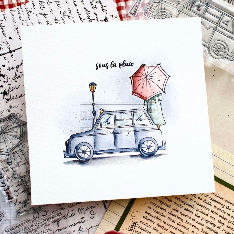 Chou & Flowers - Clear Stamps - In the Rain