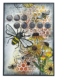 Studio Light - Stencil/Mask - Hazel Eaton - Sweet Bee Memories - Honeycomb