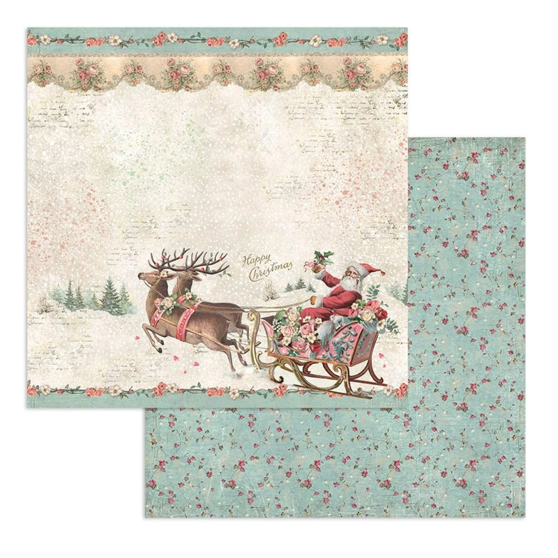 Stamperia - 8 x 8 - Paper Pad - Pink Christmas