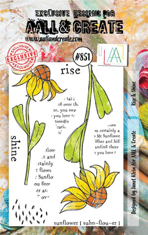 AALL & Create - A7 - Clear Stamps - 851 - Janet Klein - Rise & Shine