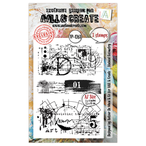 AALL & Create - A7 - Clear Stamps - 1261 - Autour De Mwa - Stained Geometry