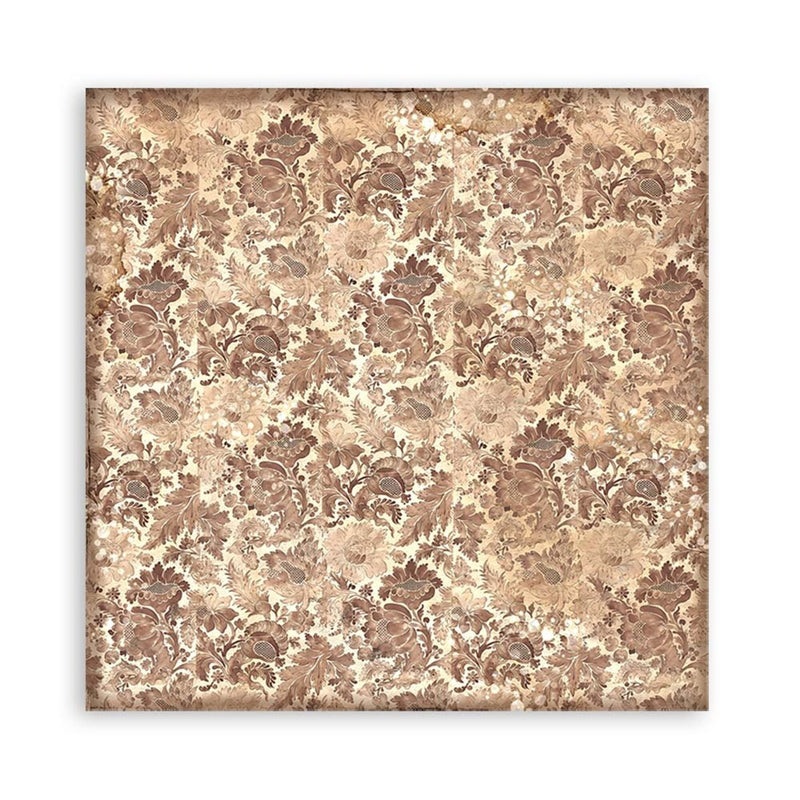 Stamperia - 8 x 8 - Paper Pad - Coffee & Chocolate Backgrounds