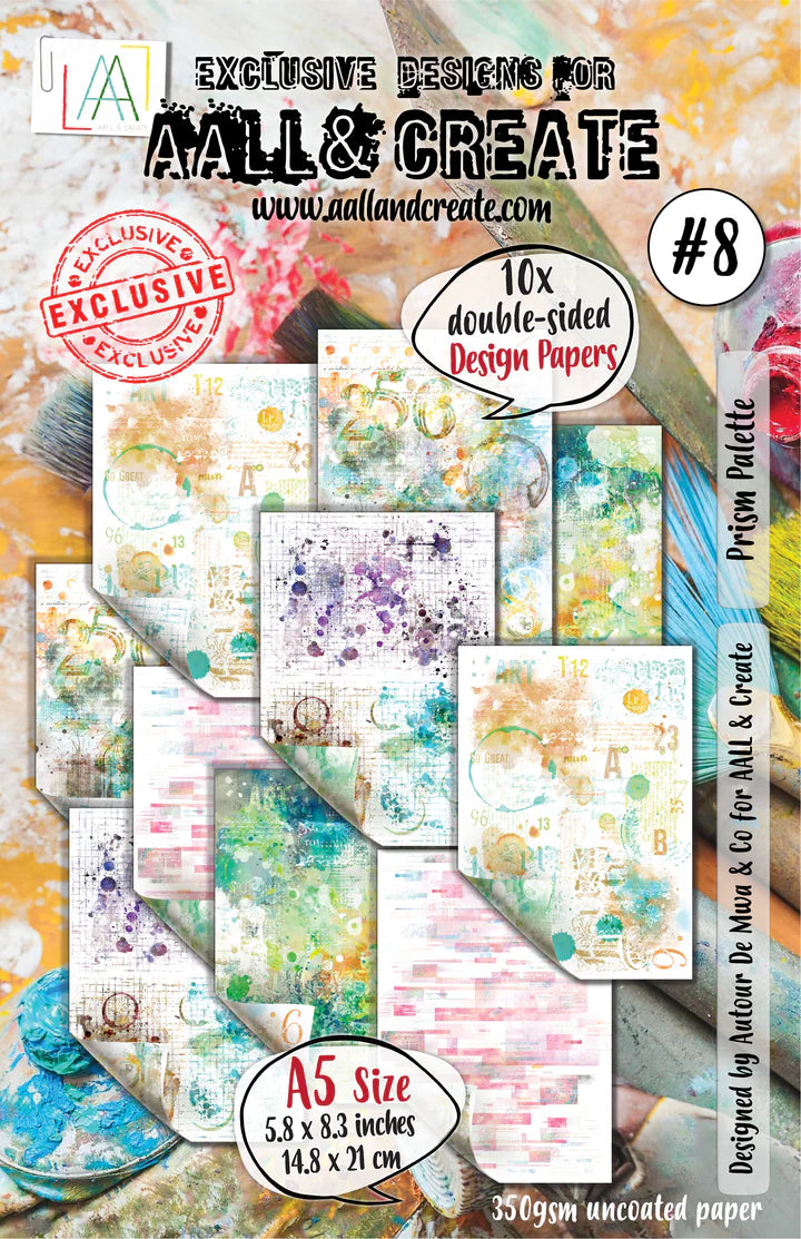 AALL & Create - Design Papers - A5 - 8 - Prism Palette - Autour De Mwa