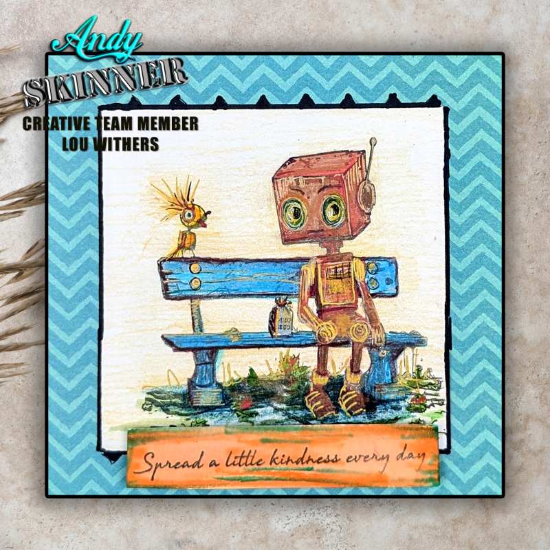 Creative Expressions - Rubber Cling Stamp - Andy Skinner - Bot-ology Spread A Little Kindness