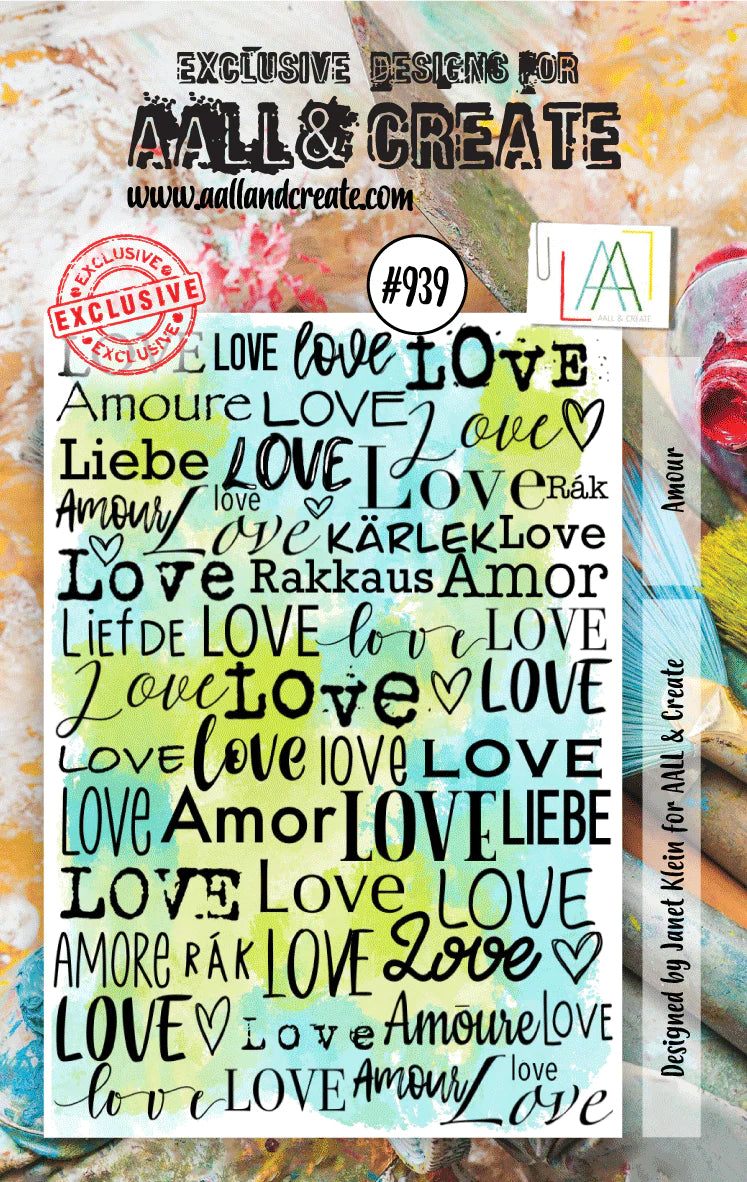 AALL & Create - A7 - Clear Stamps- 939 - Janet Klein - Amour