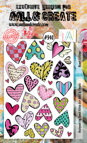 AALL & Create - A6 - Clear Stamps - 940 - Janet Klein - Heart Collage