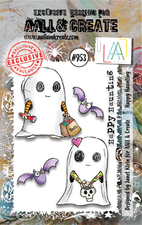 AALL & Create - A7 - Clear Stamps- 953 - Janet Klein - Happy Haunting