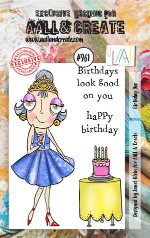 AALL & Create - A7 - Clear Stamps - 961 - Janet Klein - Birthday Dee