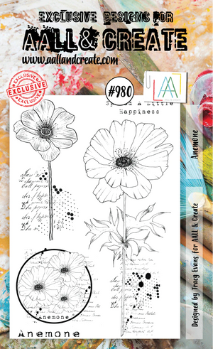 AALL & Create - A6 - Clear Stamps - 980 - Tracy Evans - Anemone