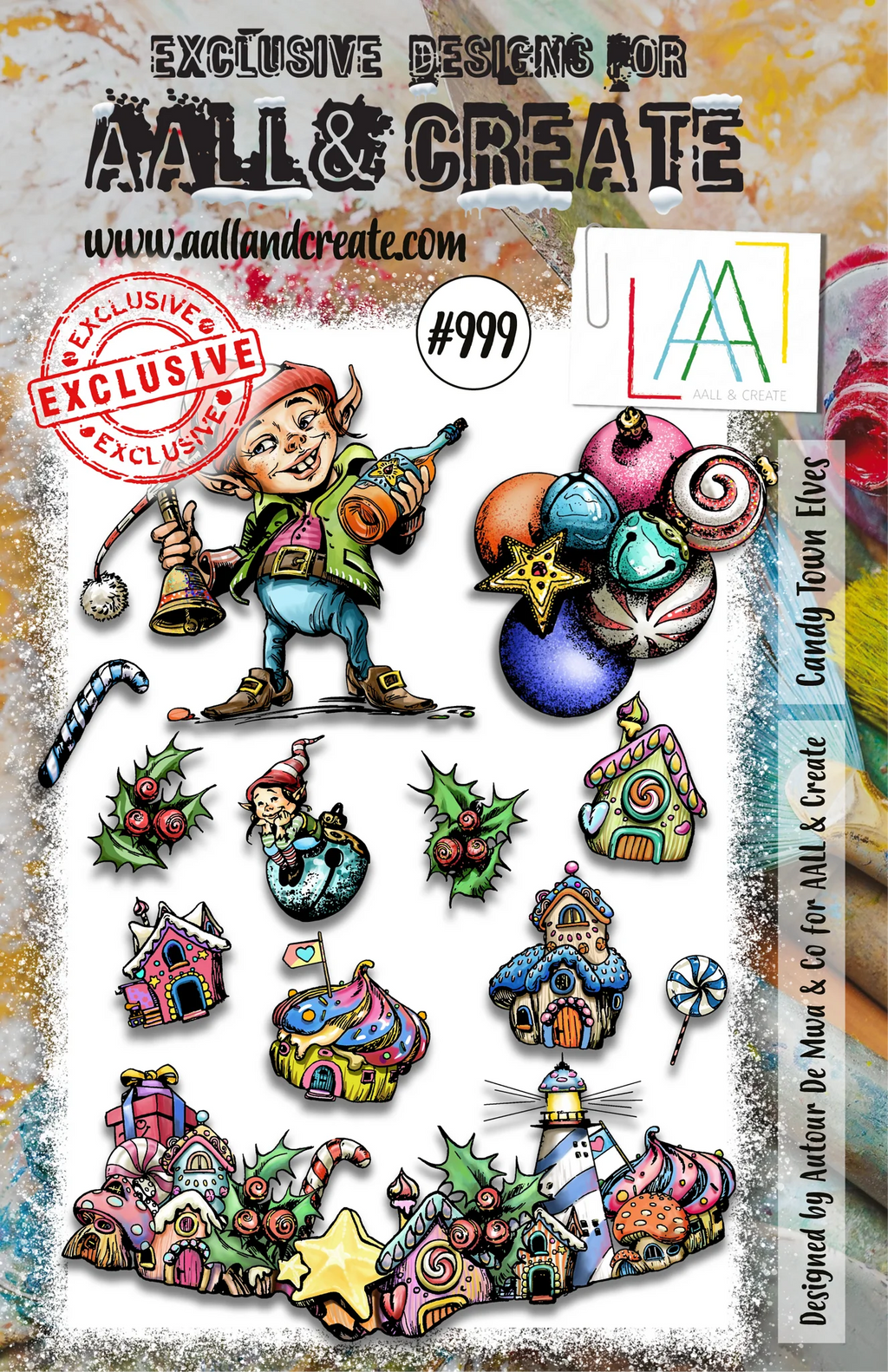AALL & Create - A5 - Clear Stamps - 999 - Autour de Mwa - Candy Town Elves